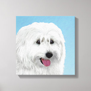 Polish Lowland Sheepdog Painting - Original Dog Ar Canvas Print