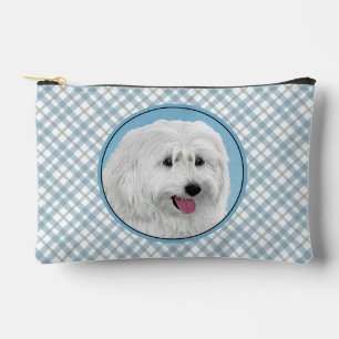 Polish Lowland Sheepdog Painting Original Dog Art Accessory Pouch