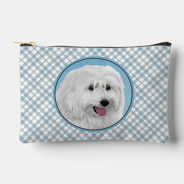 Polish Lowland Sheepdog Painting Original Dog Art Accessory Pouch (Front)