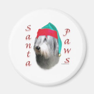 Polish Lowland Sheepdog Santa Paws Magnet