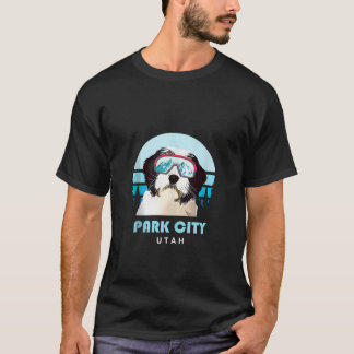 Polish Lowland Sheepdog Ski Park City Utah Dog Lov T-Shirt
