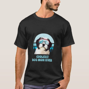 Polish Lowland Sheepdog Skiing Coolest Dog Mum Eve T-Shirt