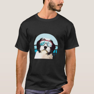 Polish Lowland Sheepdog Skiing Winter Ski Dog Love T-Shirt
