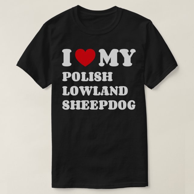 Polish Lowland Sheepdog T-Shirt (Design Front)