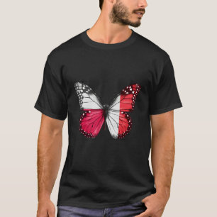 Polish Maltese Flag Butterfly T-Shirt