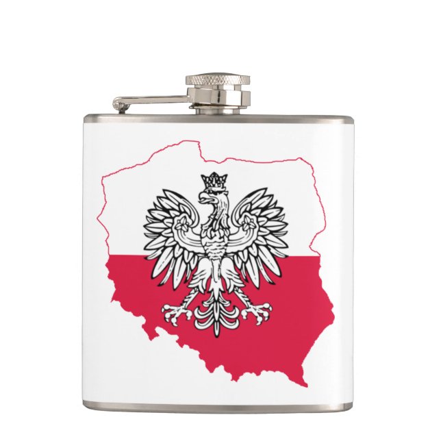 Polish Map Flag Flask (Front)
