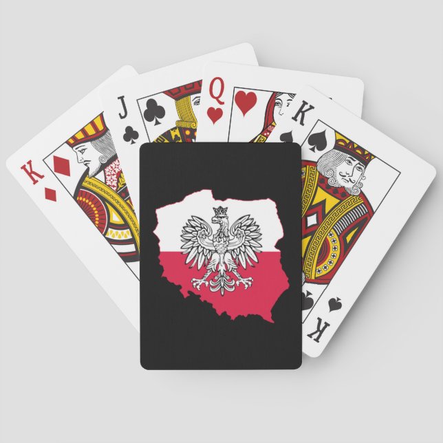 Polish Map Flag Playing Cards (Back)
