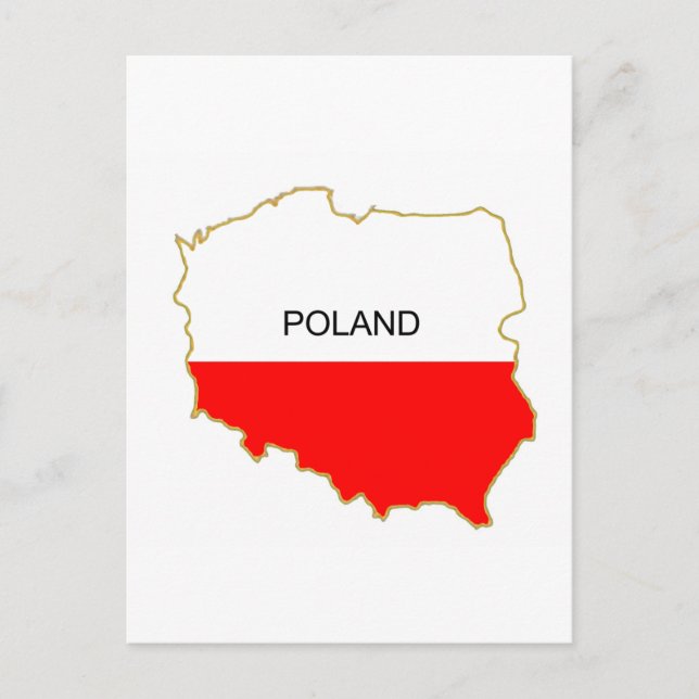 Polish Map png Postcard (Front)