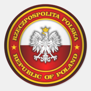 Polish Medallion Classic Round Sticker