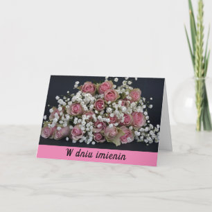 Polish name day card imieniny greeting card