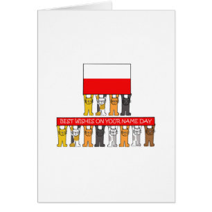 Polish Name Day Cartoon Cats