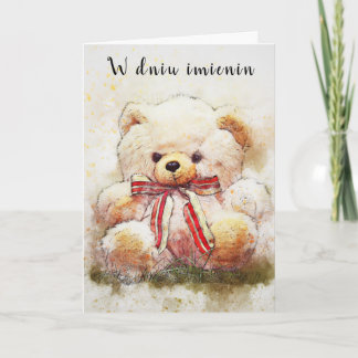 Polish nameday card imieniny greeting card