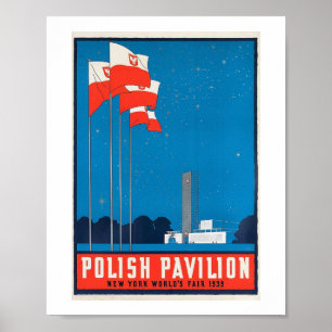Polish Pavilion NY World's Fair, 1938 Vintage Poster
