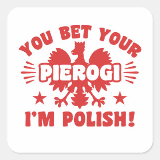 Polish Pierogi Square Sticker