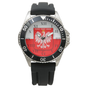 Polish Poland Polska Polski Eagle Emblem Watch