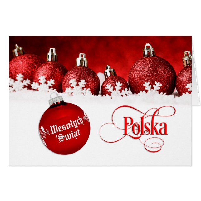 Polish/Polski - Merry Christmas/Wesołych Świąt (Front Horizontal)