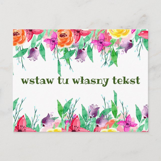 Polish postcard greetings karta okolicznościowa (Front)