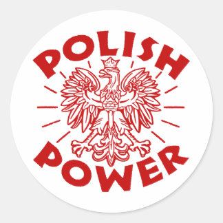 Polish Power Classic Round Sticker