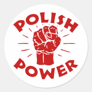 Polish Power Classic Round Sticker