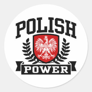 Polish Power Classic Round Sticker