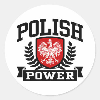Polish Power Classic Round Sticker