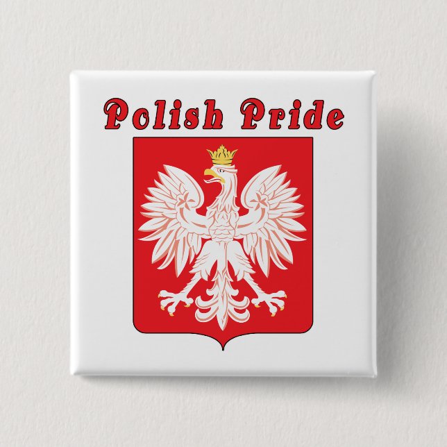 Polish Pride Eagle 15 Cm Square Badge (Front)