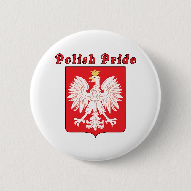 Polish Pride Eagle 6 Cm Round Badge (Front)