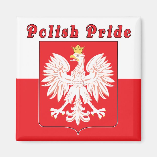 Polish Pride Eagle Magnet (Front)