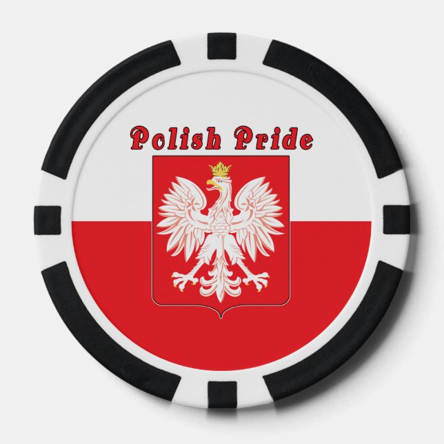 Polish Pride Eagle Poker Chips (Front)