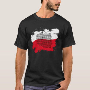 Polish Pride Poland Flag Polska Map Polish Heritag T-Shirt