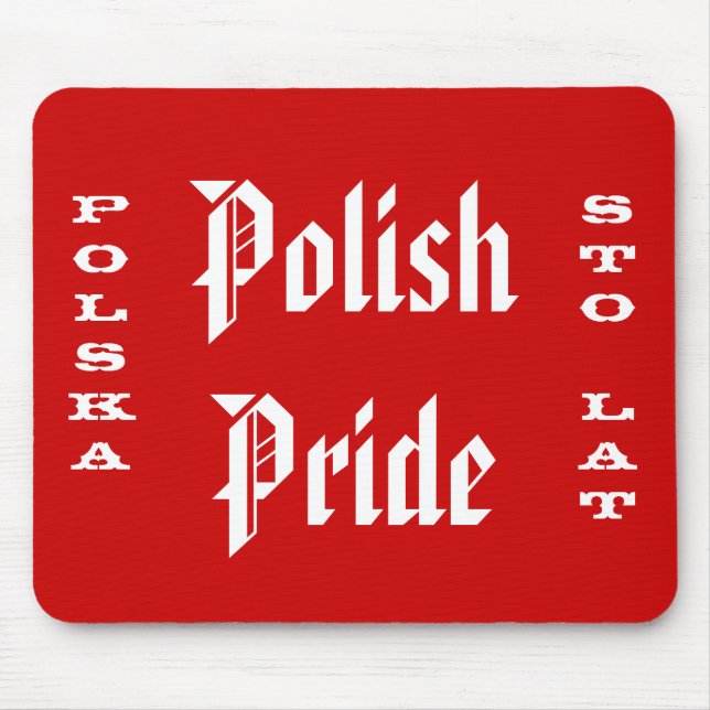 Polish Pride Polska Sto Lat Mouse Mat (Front)