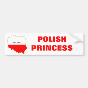 POLISH PRINCESS BUMPER STICKER