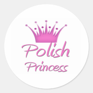 Polish Princess Classic Round Sticker