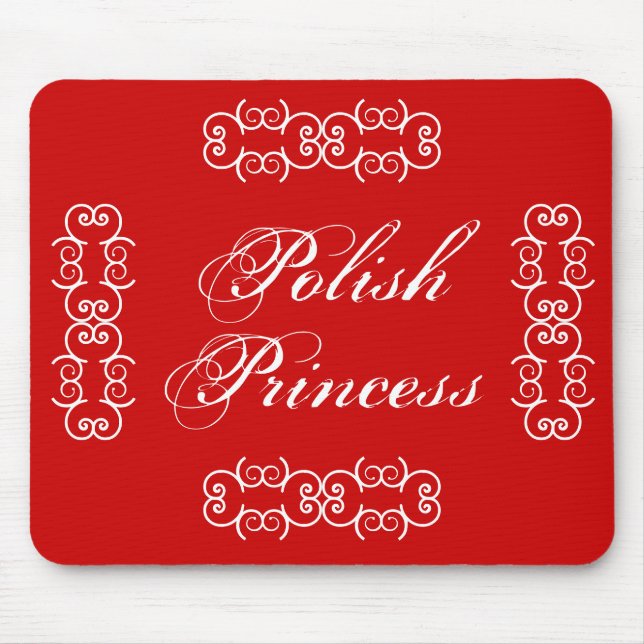 Polish Princess Cute Mouse Mat (Front)