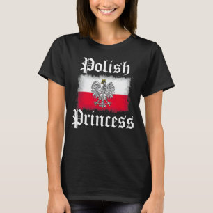 Polish Princess Girls Polska Pride Poland Flag Gif T-Shirt