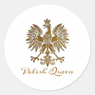 Polish Queen with Gold Eagle Sticker