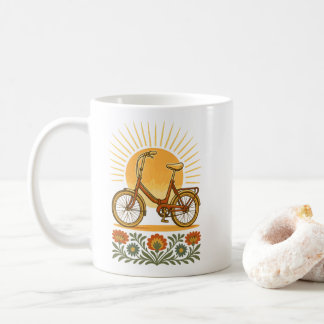 Polish Retro Bike Folk Sunset Coffee Mug