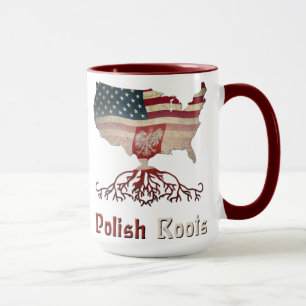 Polish Roots, Polish American Flags   Mug