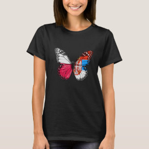Polish Serbian Flag Butterfly T-Shirt