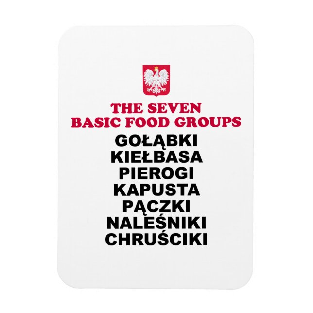 Polish Seven Food Groups Magnet (Vertical)