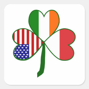 Polish Shamrock Square Sticker