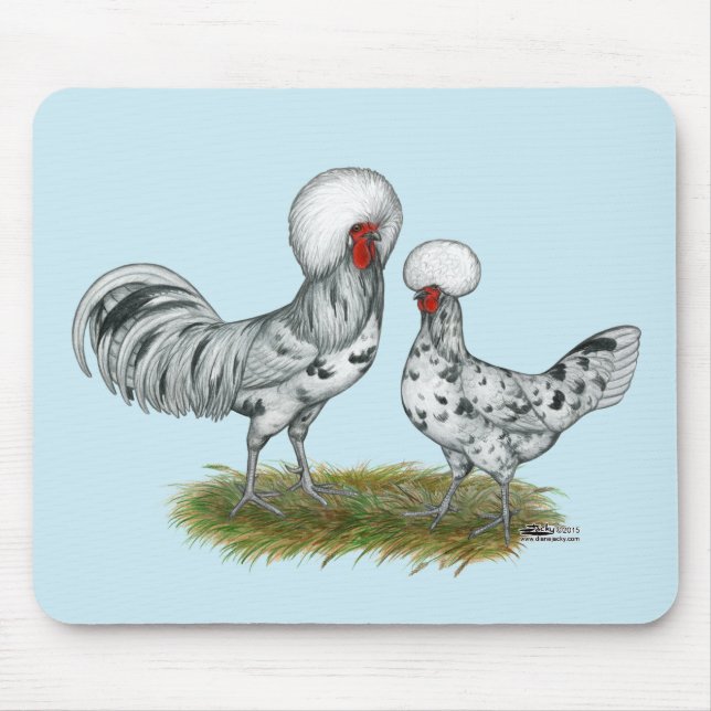 Polish Splash Chickens Mouse Mat (Front)