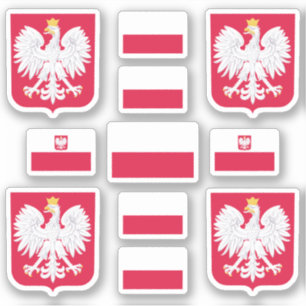 Polish state symbols / coat of arms and flag 