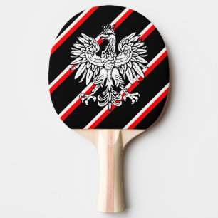 Polish stripes flag ping pong paddle