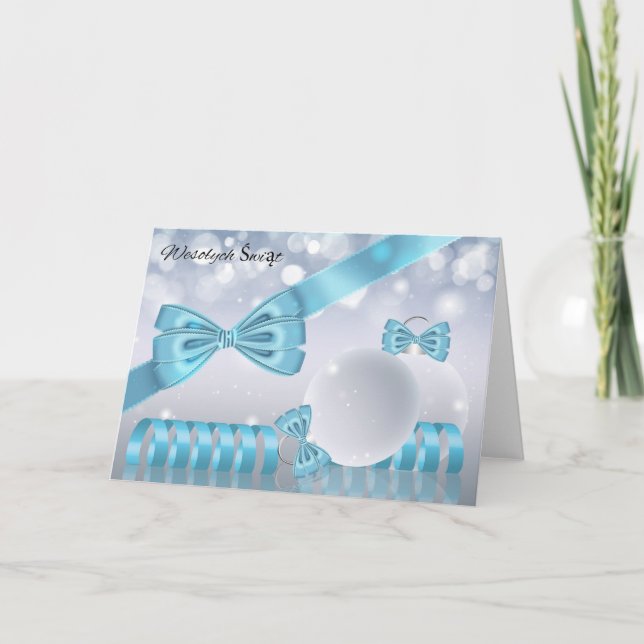 Polish - Stylish Christmas Greeting Card Ornaments (Front)