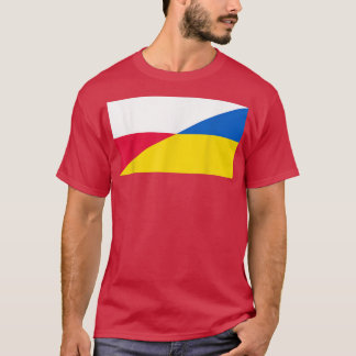 Polish Support for Ukraine Ukrainian Flag and Pola T-Shirt