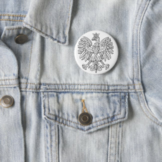 Polish symbol 6 cm round badge