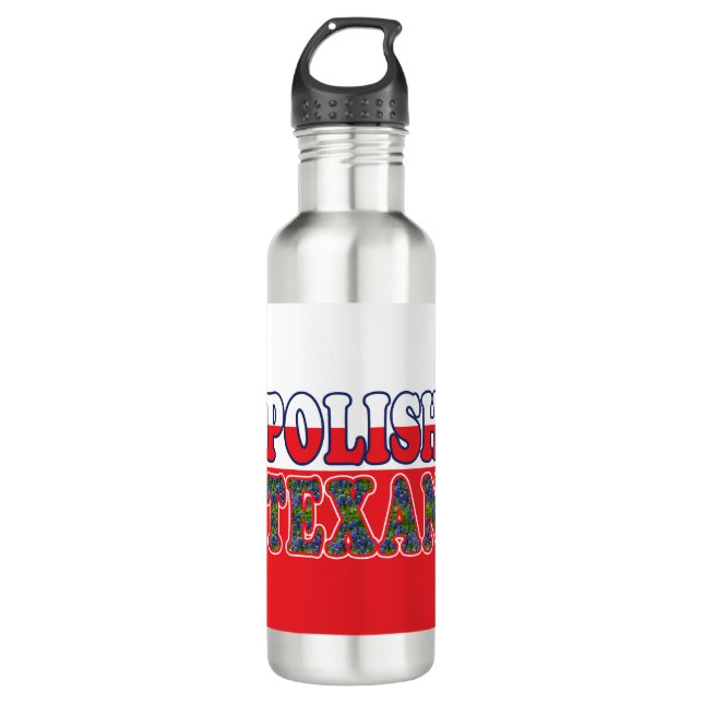 Polish Texan Bluebonnets 710 Ml Water Bottle (Front)