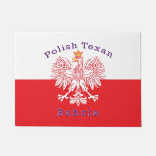 Polish Texan Eagle Babcia Doormat