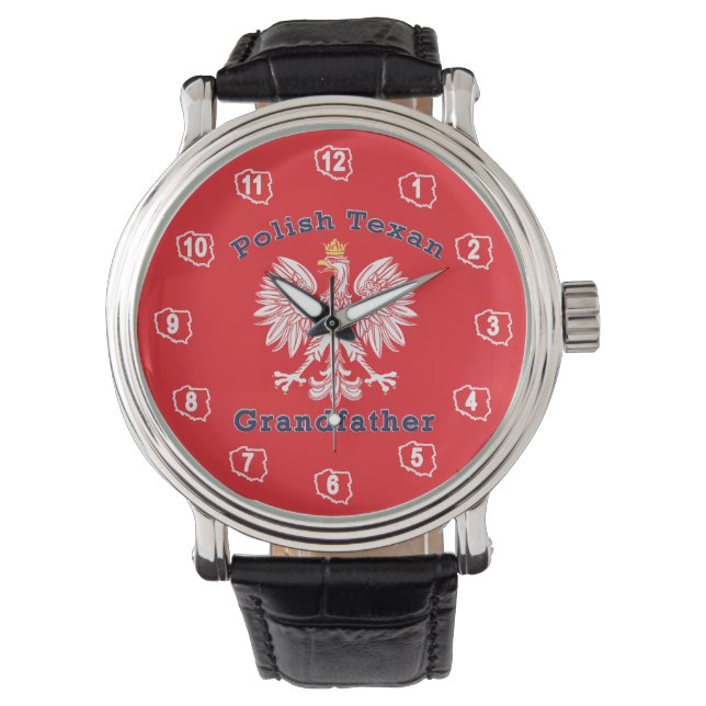 Polish Texan Eagle Grandfather Watch (Front)